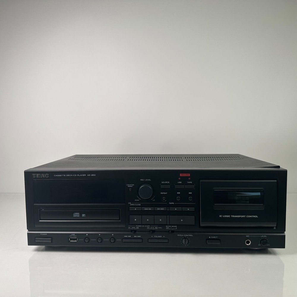 TEAC AD-850 Cassette Deck CD Player USB Memory Recording & Playing; AS-IS