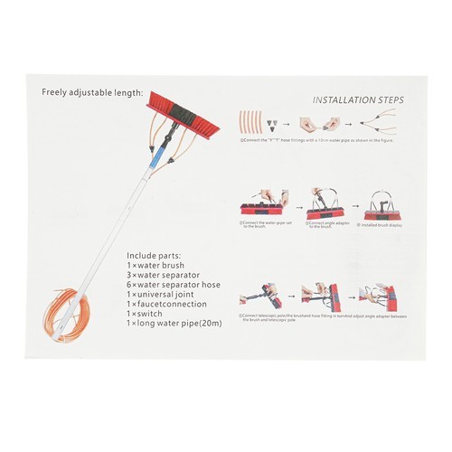Adjustable Solar Panel Cleaning Brush with Telescopic Pole for Easy Use