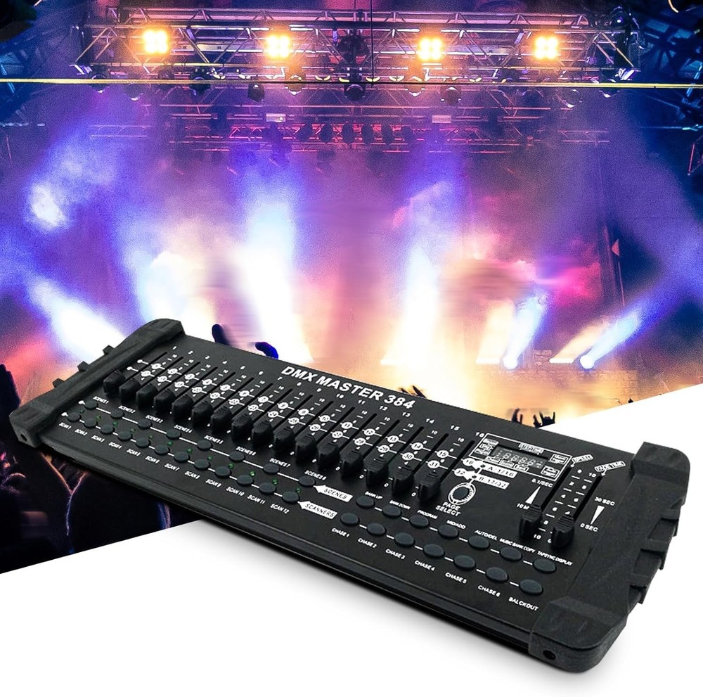 Advanced 384 Channel DMX Controller with Built-in Amplifier & LED Display