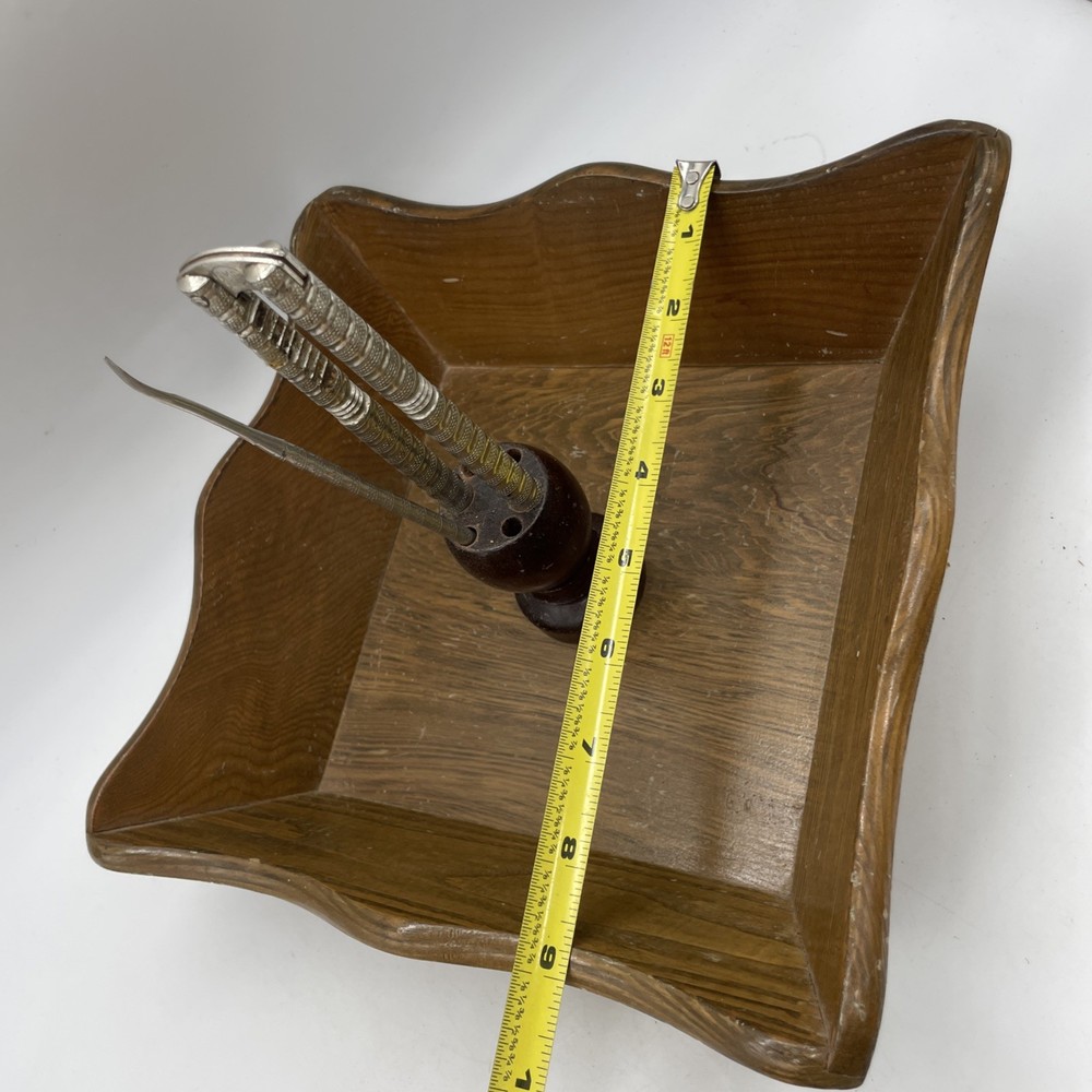 Vintage Nut Tray with Nutcracker Holder & Partial Nutcracker Set (2 Pieces)