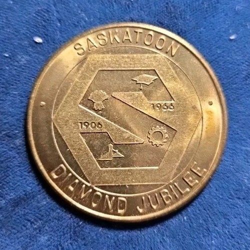 1966 Canada Saskatoon Saskatchewan Diamond Jubilee Dollar Token (CA.#0054)