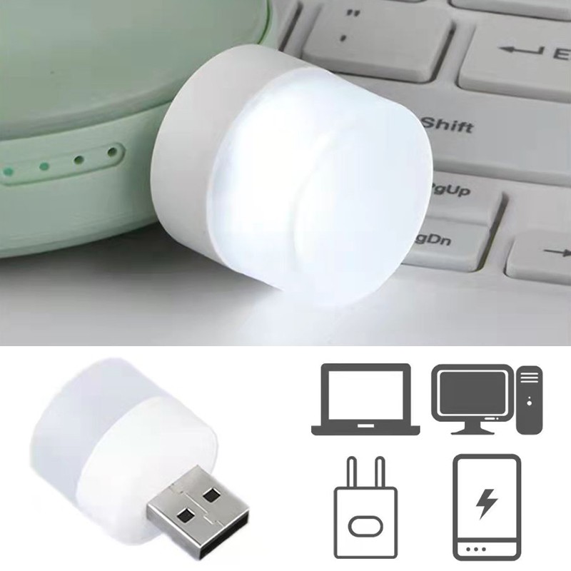 Modern White Plastic USB Powered Night Light with Eye Care Technology