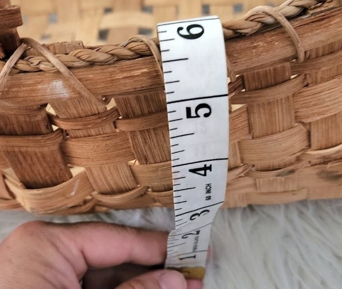 Handcrafted wicker basket vintage