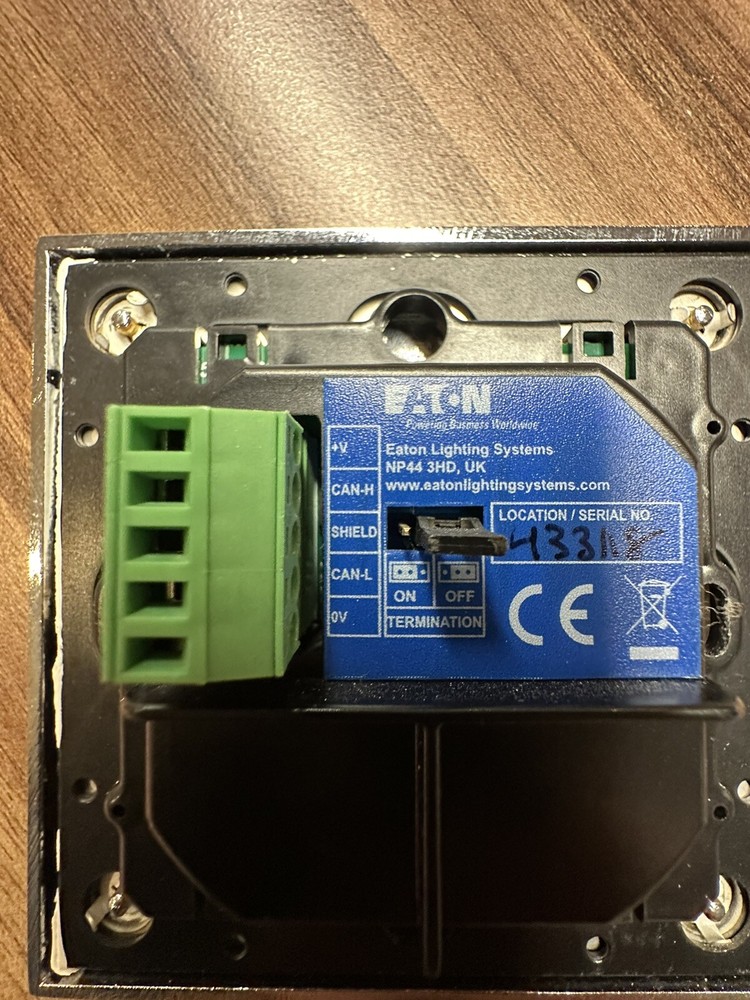 Eaton iLight Cooper Controls SENCIA keypad Control Panel In Chrome