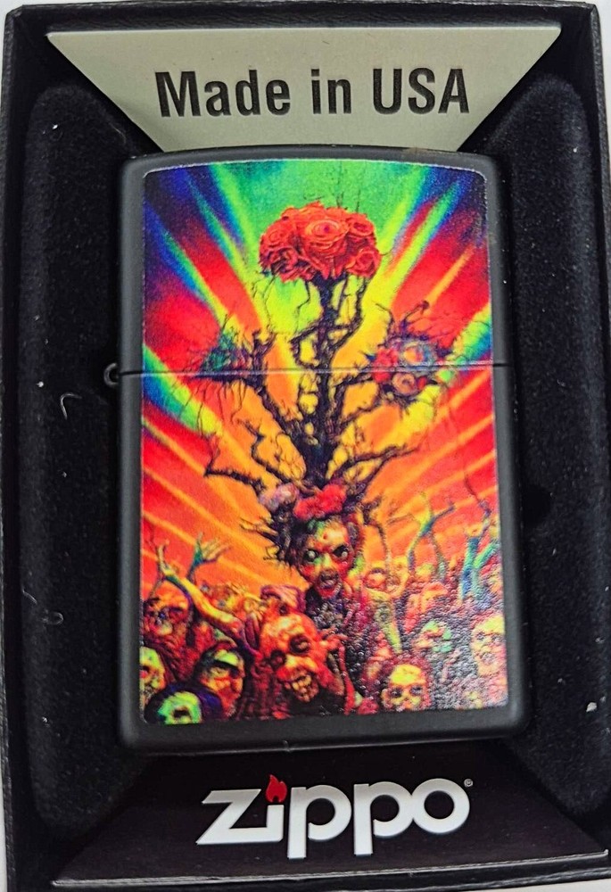 Sharp Zombie Crowd Zippo Lighter