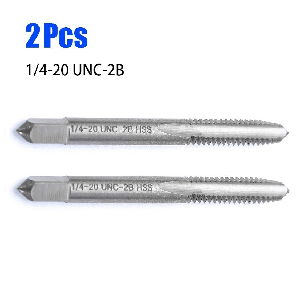 Smooth Thread Cutting 2pcs HSS Straight Flute Thread Drill Screw Tap Set
