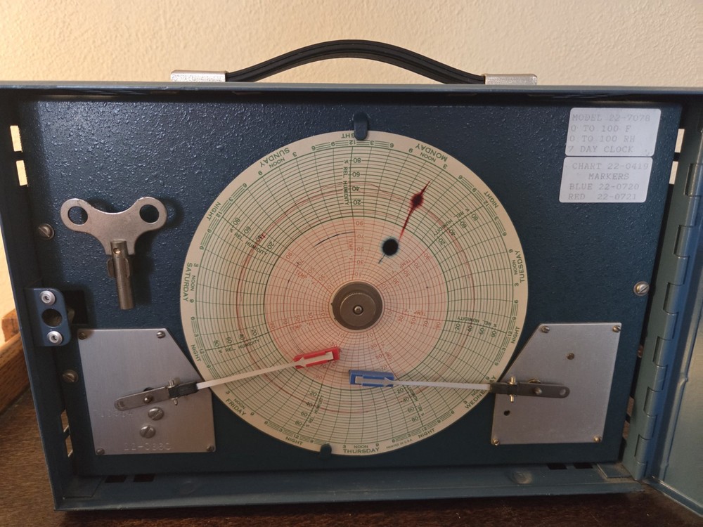 Bacharach Serdex 22-7078 Dual Chart Recorder