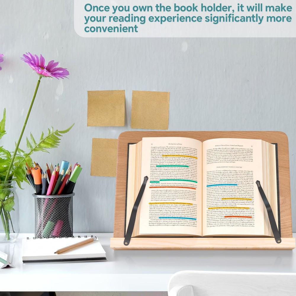 Adjustable Book Reading Stand Desktop Holder for Textbook Cookbook Tablet
