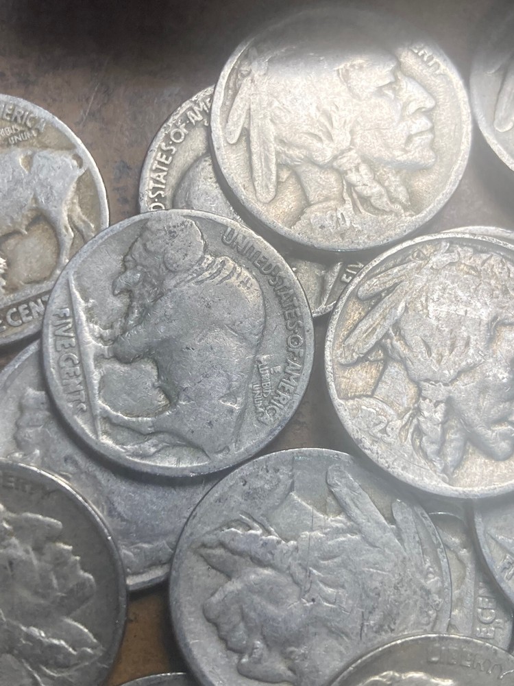 BUFFALO NICKEL ROLL (40 COINS), "PARTIAL DATES" MIXED DATES