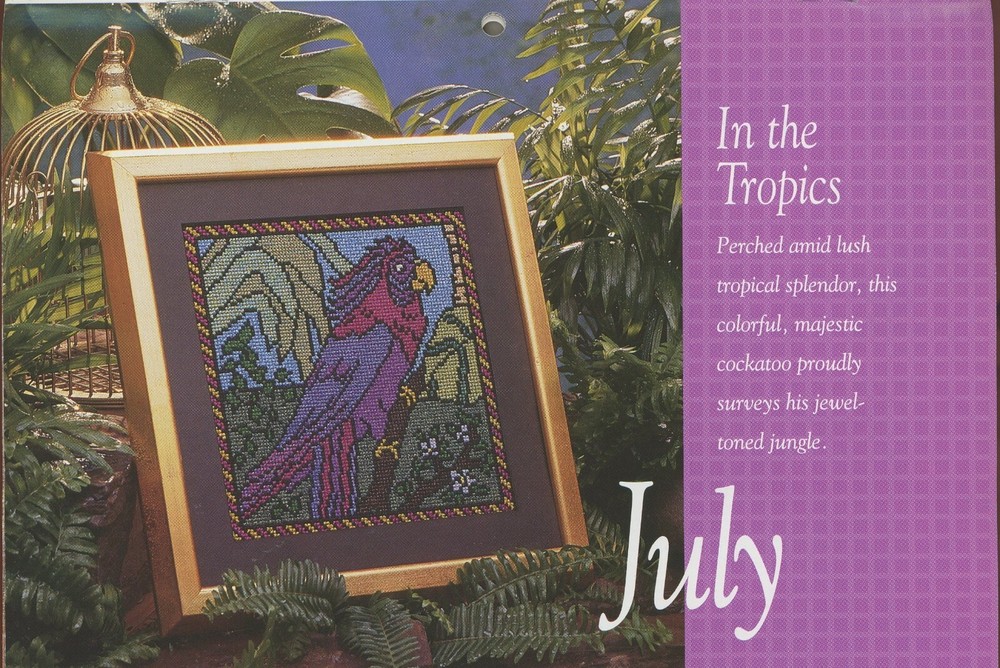 Needlecraft 1992 Calendar 12 Patterns Plastic Canvas Booklet