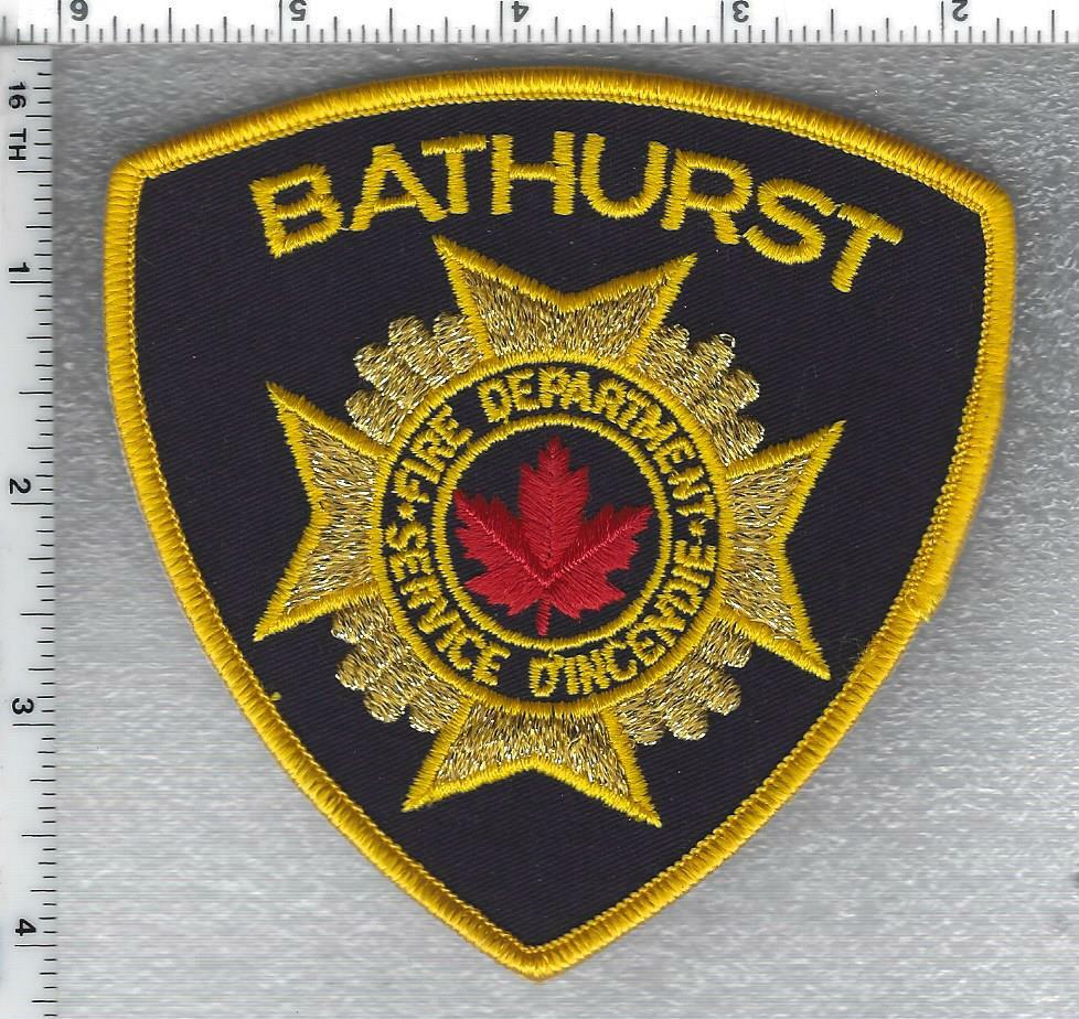 Bathurst Fire Department (New Brunswick, Canada) Gold Thread Shoulder Patch