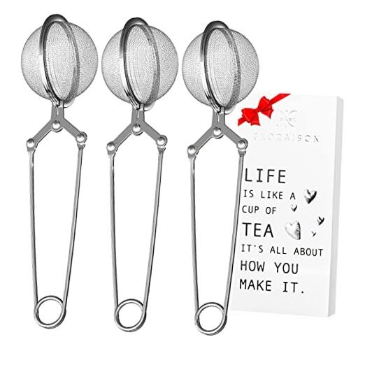 Snap Ball Tea Strainer 3 Pack Tea Infuser with Handle Tea Mesh Infuser Snap