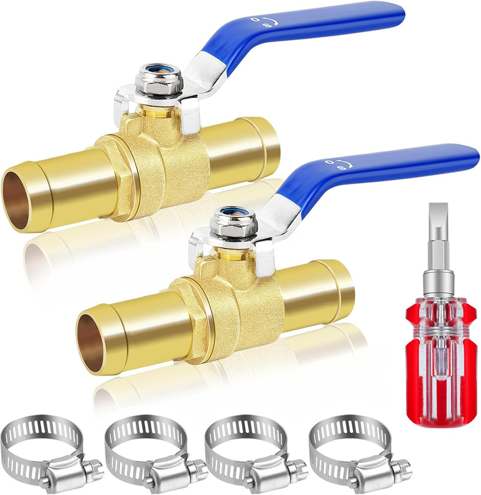 5/8 Heater Hose Shut off Valve 2Pack In-Line Shut off Valve for 5/8â³ Heater Ho