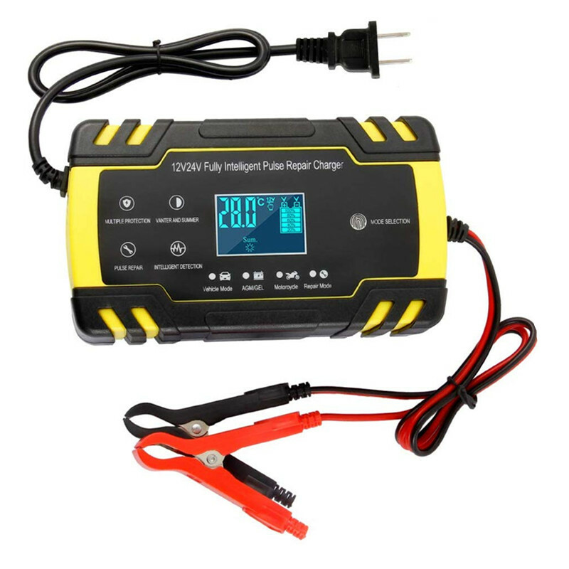 Motorcycle ATV Fully-Automatic Smart Charger Battery Maintainer Desulfator Tool