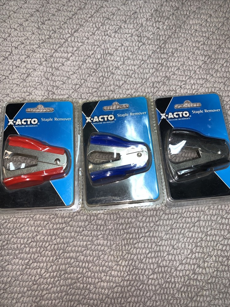 X-ACTO Staple Remover from Precision Instruments Red Blue Black