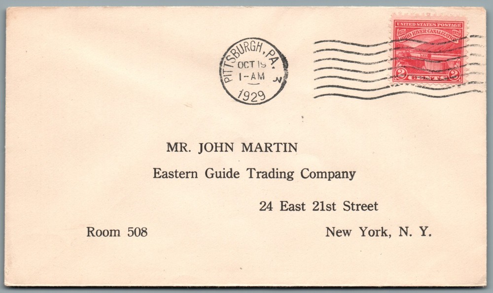 First Day Issue 1929-OHIO RIVER CANALIZATION 2cents Eastern Guide Trading-pB405