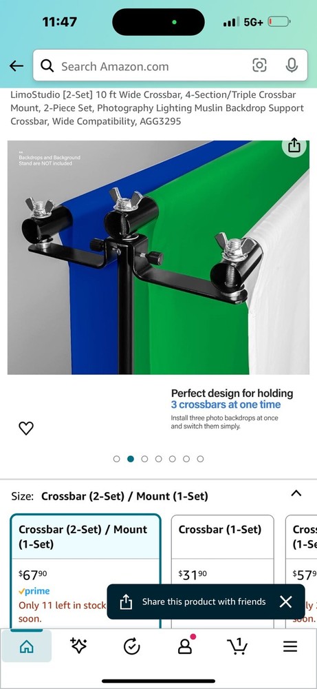 Limo Studio Cross Bar And Mount