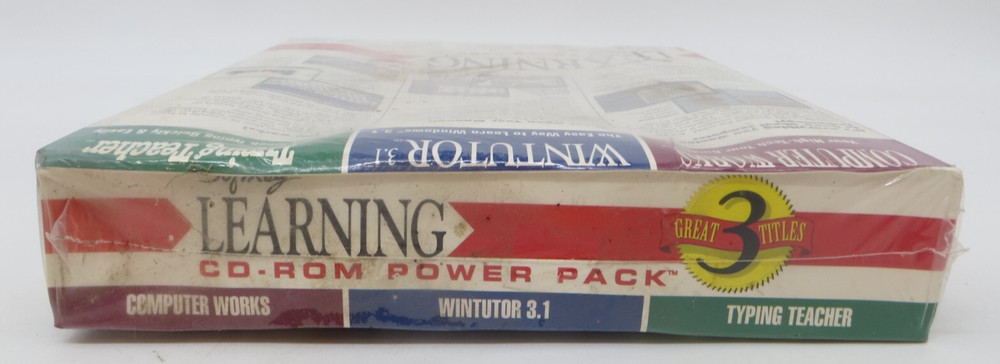 SOFTKEY LEARNING CD-ROM POWER PACK (CD-ROM, 1995) New Sealed Computer Programs