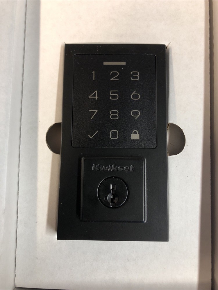 Kwikset SmartCode 270 Matte Black Touchpad Electronic Deadbolt w/ SmartKey