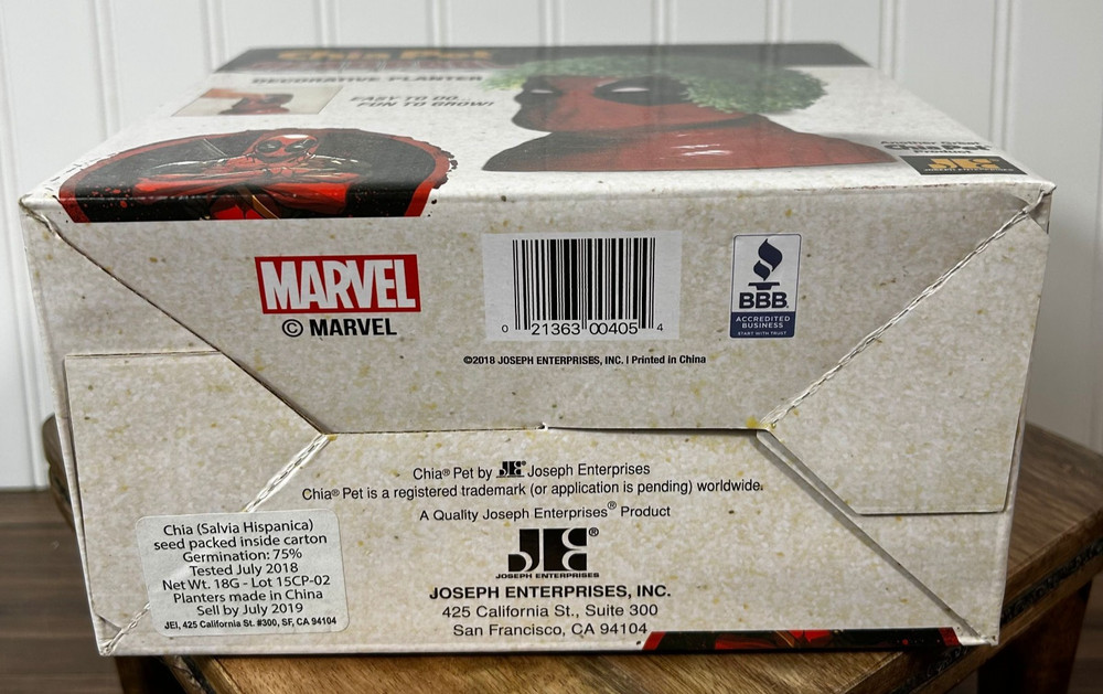 DEADPOOL - Chia Pet - 2018 Marvel - NEW IN BOX