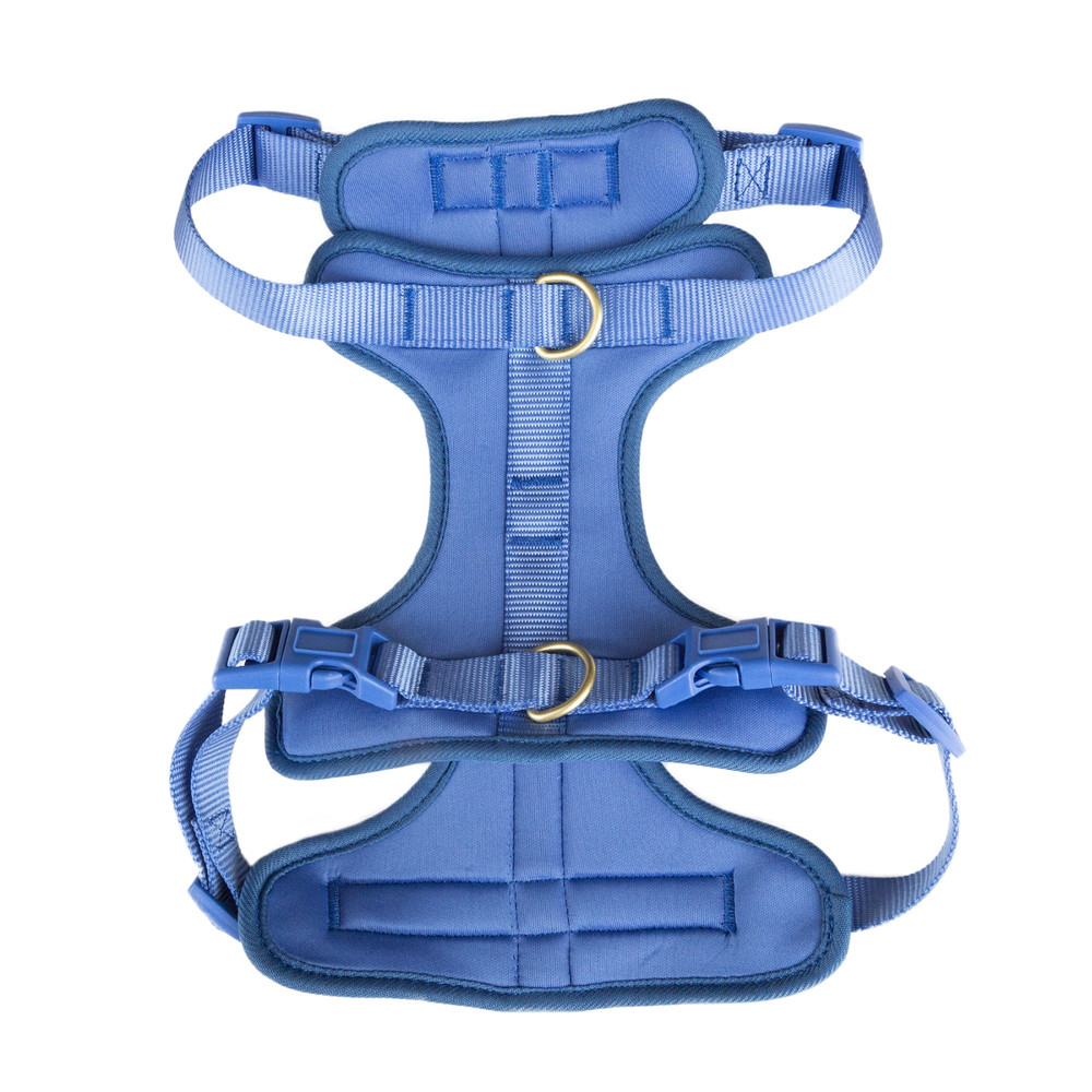 Vibrant Life Polyester Plain Walking Dog Harness Blue Size Small