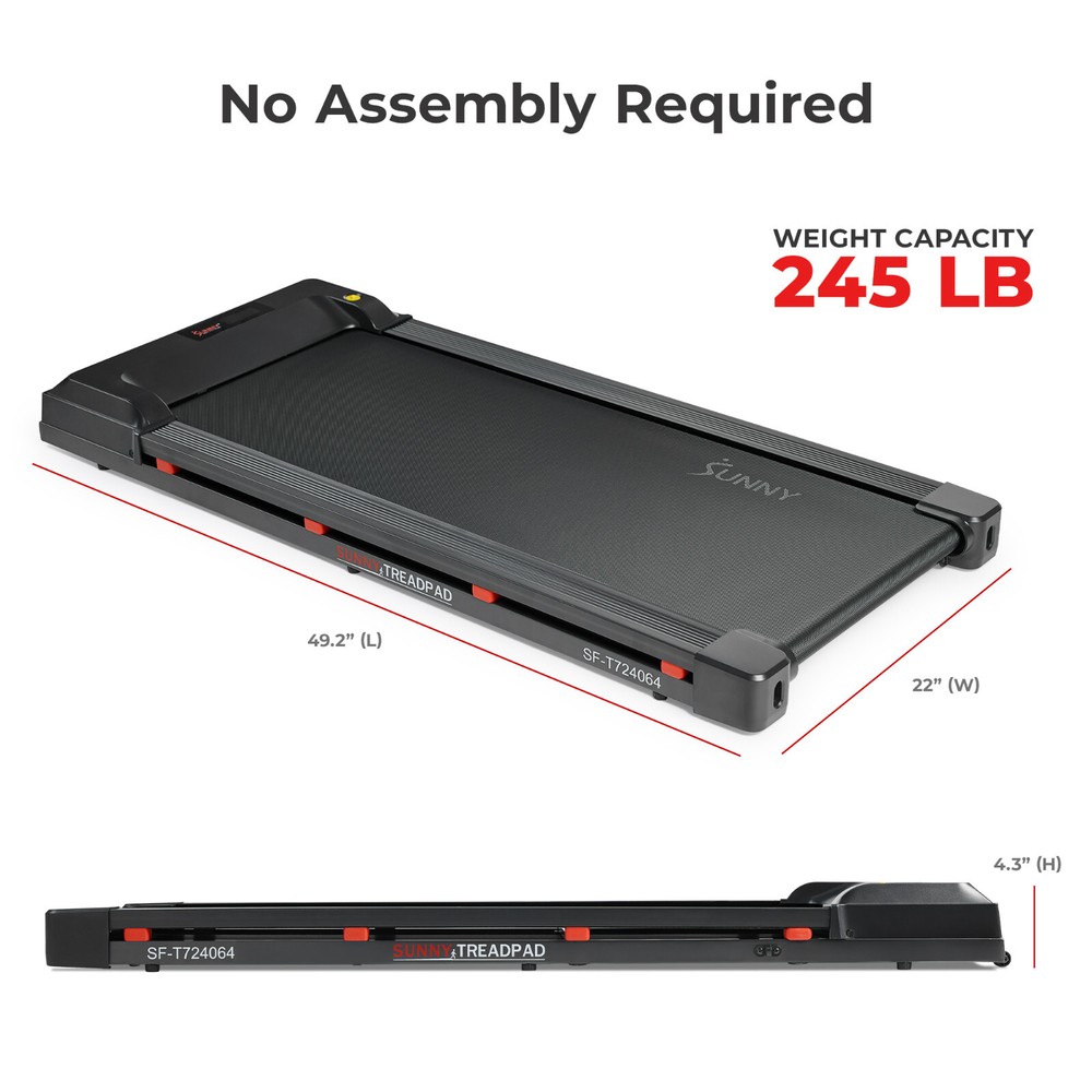 Wi-Fi Walking Pad Treadmill with Remote Control Smart Treadmill Shock Absorption