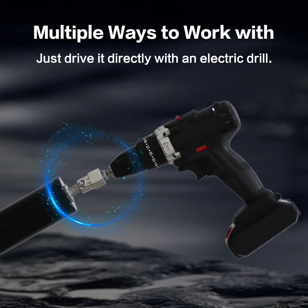 Trailer Jack Crank Handle Cordless Drill Adapter W/ 1/2 Inch Socket Adapter Bit