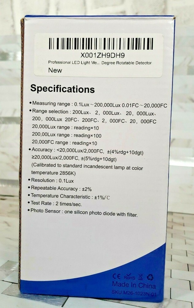 New Dr. Meter Digital LED Lux Meter - LX1332B