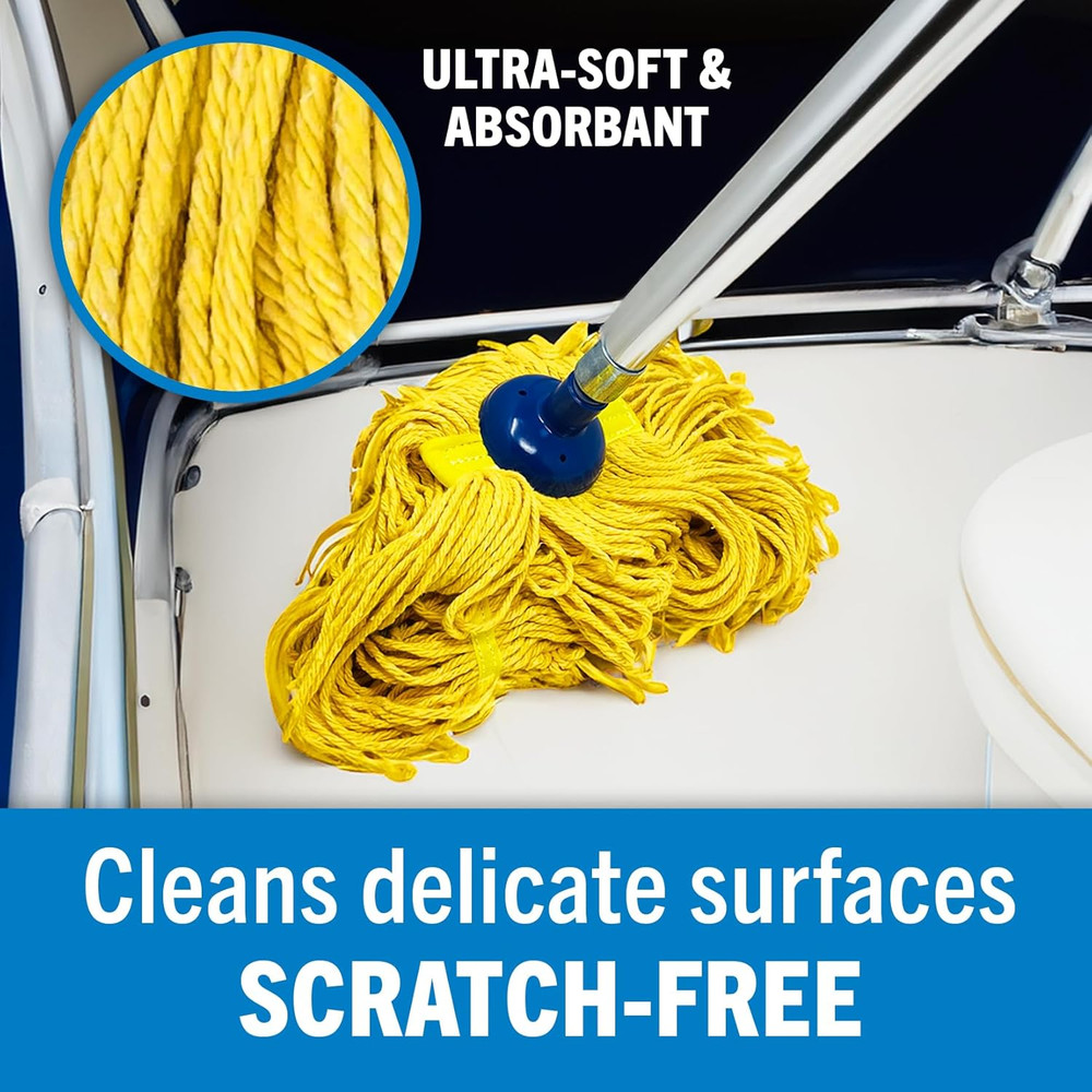 Screw on Cotton Mop Head Replacement Refill, Heavy Duty String Mop Head for Boat