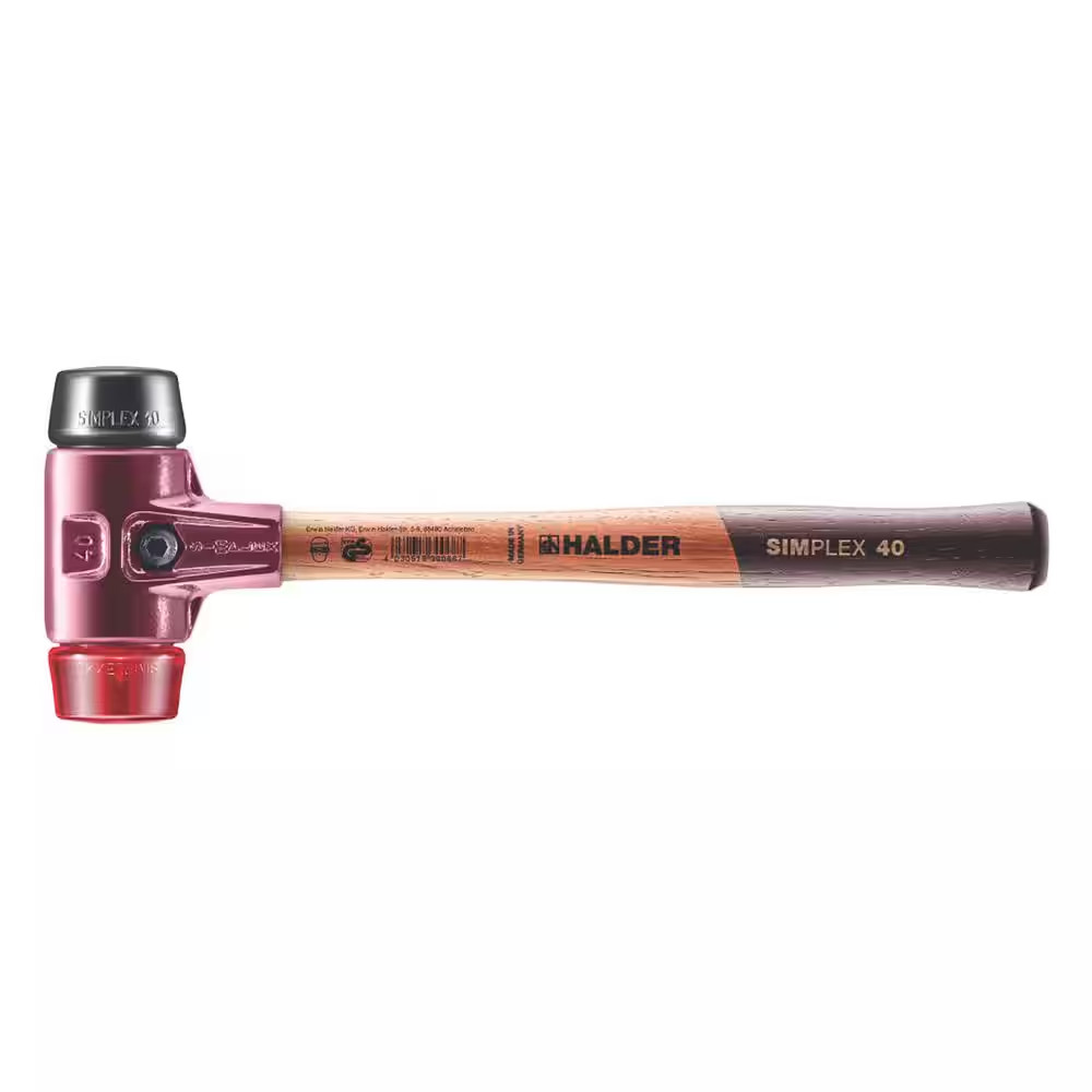 Simplex 40 22 Oz. Mallet with Black Rubber, Red Plastic Inserts