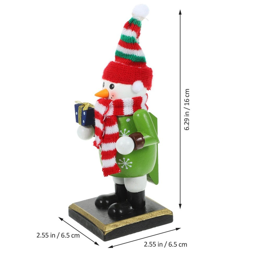 2 Pcs Plastic Nutcracker Mini Figures Decorative Figurines Centerpieces