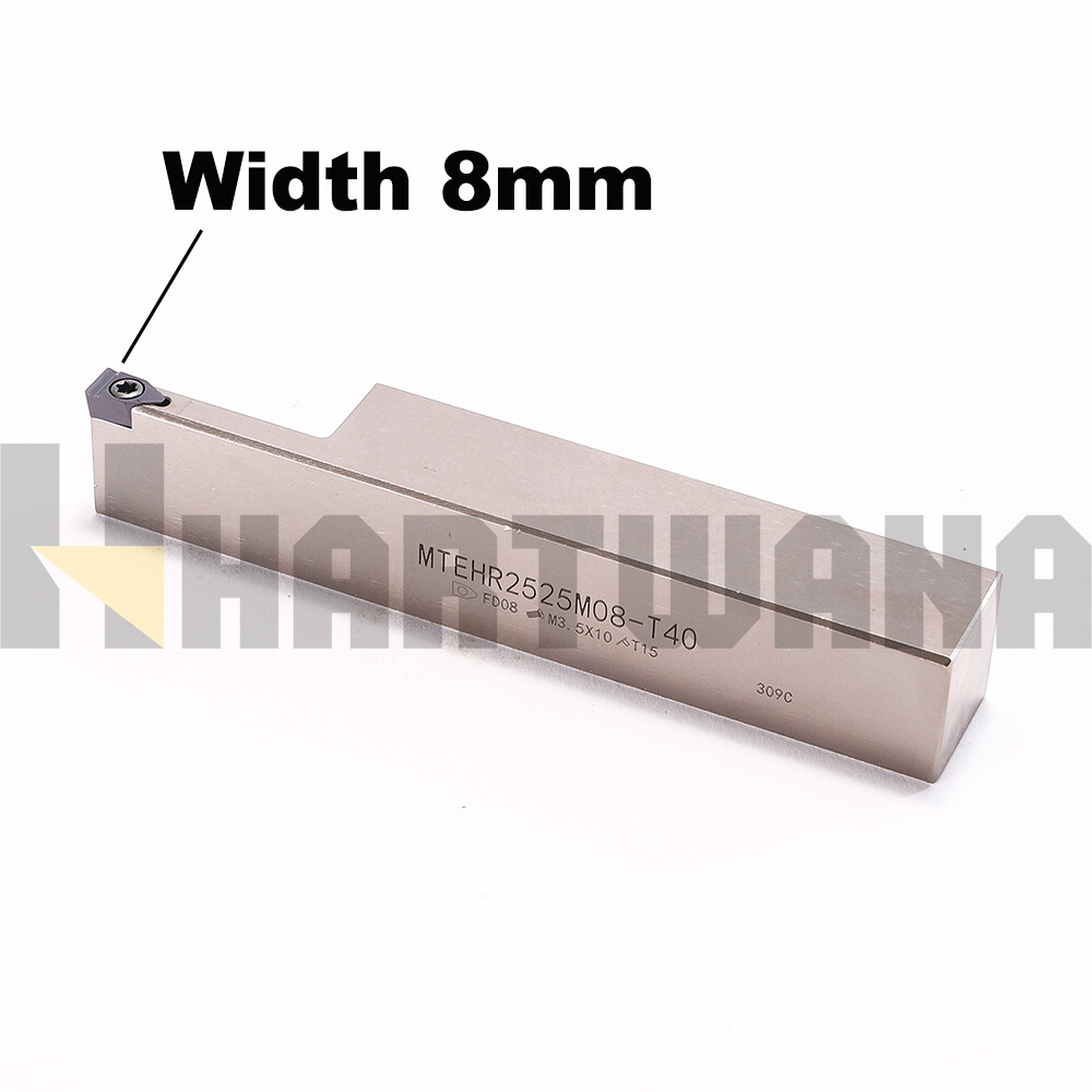 Grooving Inserts Width 8mm Indexable Lathe Grooving Turning Tool Holder 25mm
