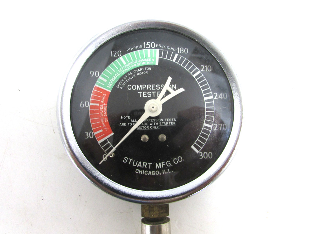 STUART MFG, Co. COMPRESSION TESTER, POUNDS PRESSURE 0 - 300