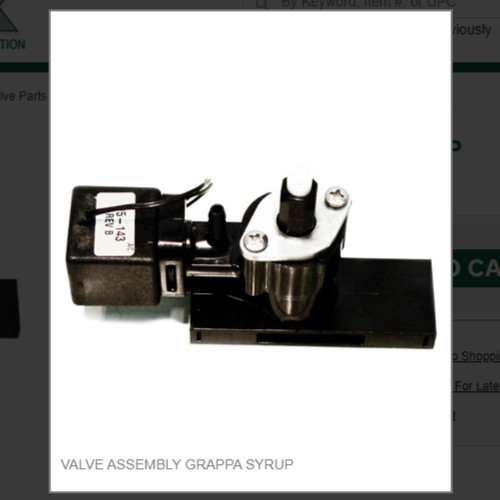 VALVE ASSEMBLY GRAPPA SYRUP # 620607738