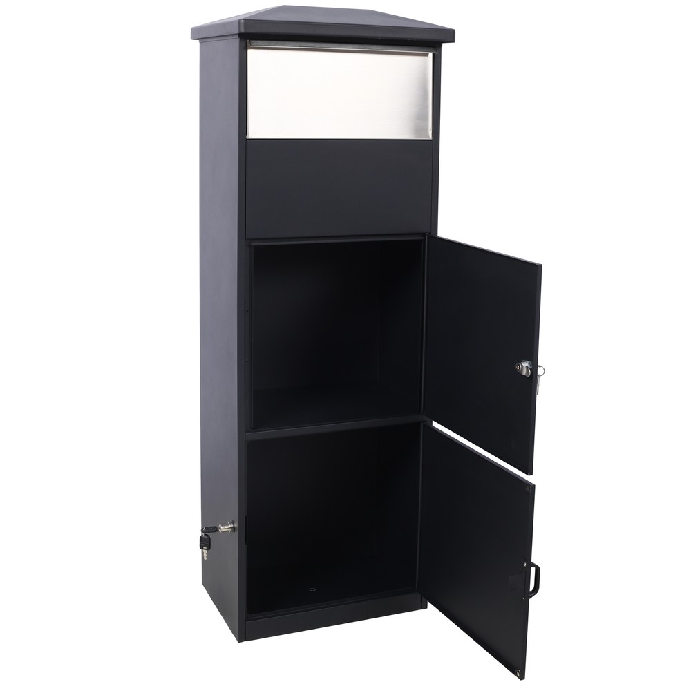 Large Package Delivery Parcel Mail Drop Box for Porch with Parcel Compartment