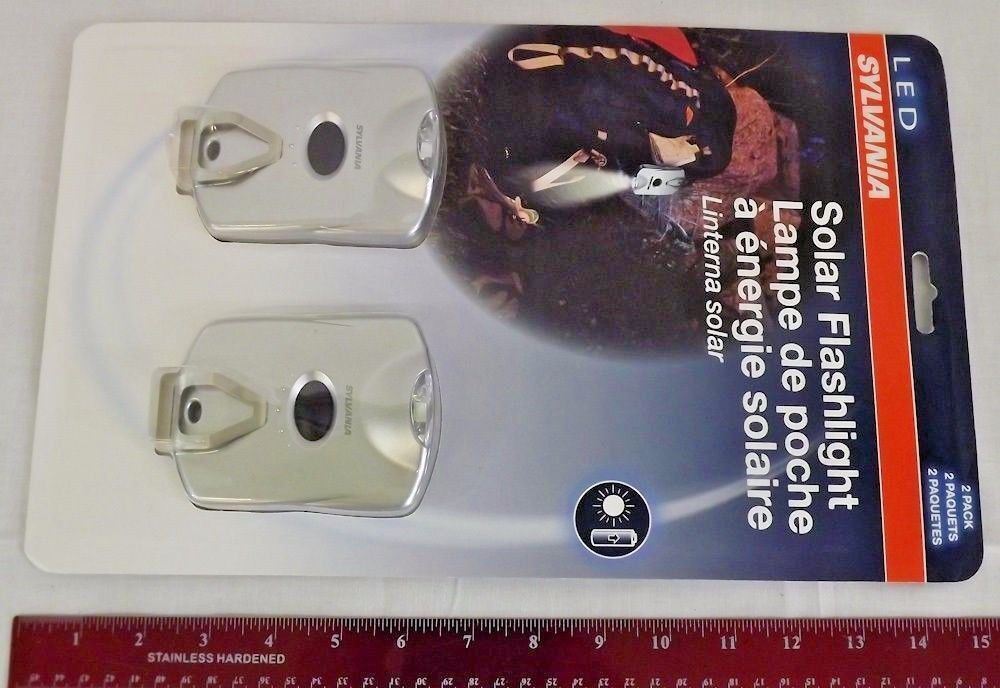 Sylvania Solar Powered Flashlight's 2 Pack 72216