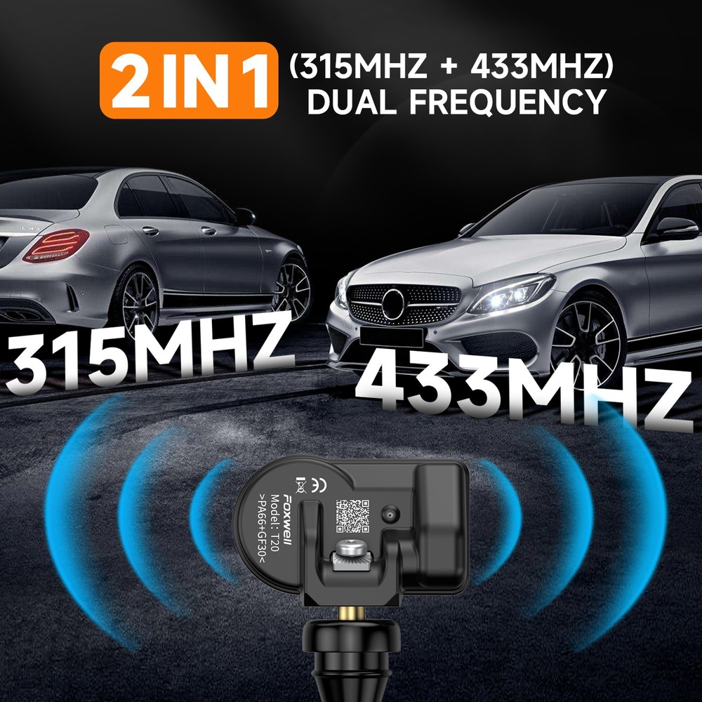 FOXWELL T20 1PC Auto Universal TPMS Tire Pressure TPMS Programming Sensor 433MHz