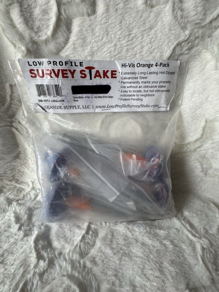 Low Profile Survey Stakes Hi-Vis Orange - 4 Pack
