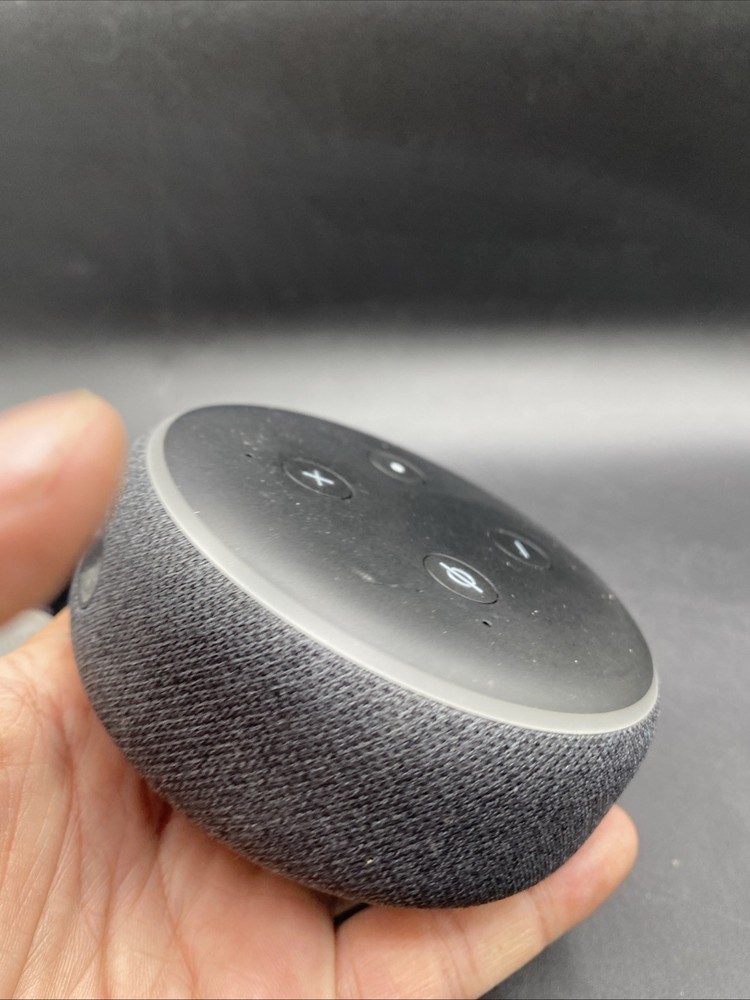 Amazon Echo Dot (3rd Generation) Smart Speaker - Charcoal W/Power Adapter Flaws