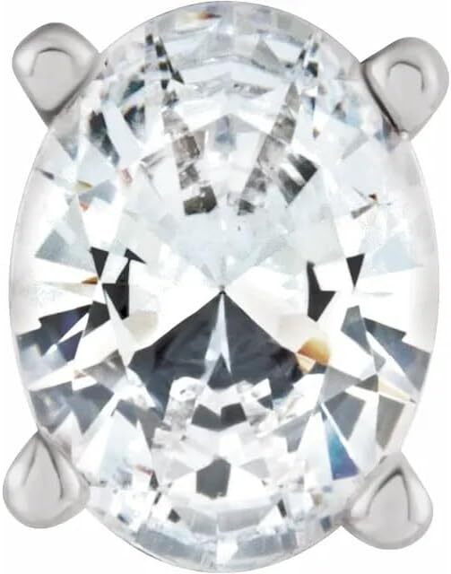 Platinum Unset Oval 4-Prong Peg Setting