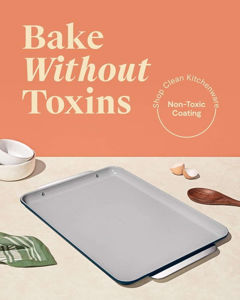 Non-Stick Ceramic Baking Sheet - Naturally Slick Ceramic Coating - Non-Toxic