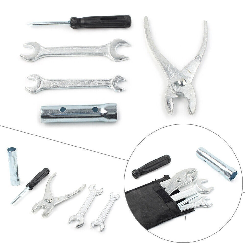 5Pcs/Set Motorcycle Universal Spark Plug Spanner Wrench Plier Socket Tool Kit