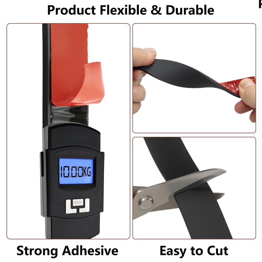 Adhesive Solid Rubber Strips - 1/2" Wide x 1/16" Thick x 180" Long