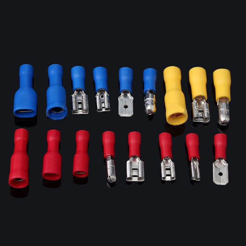 120* Assorted Insulated Electrical Wire Terminal Crimp Connector Spade Kits Set