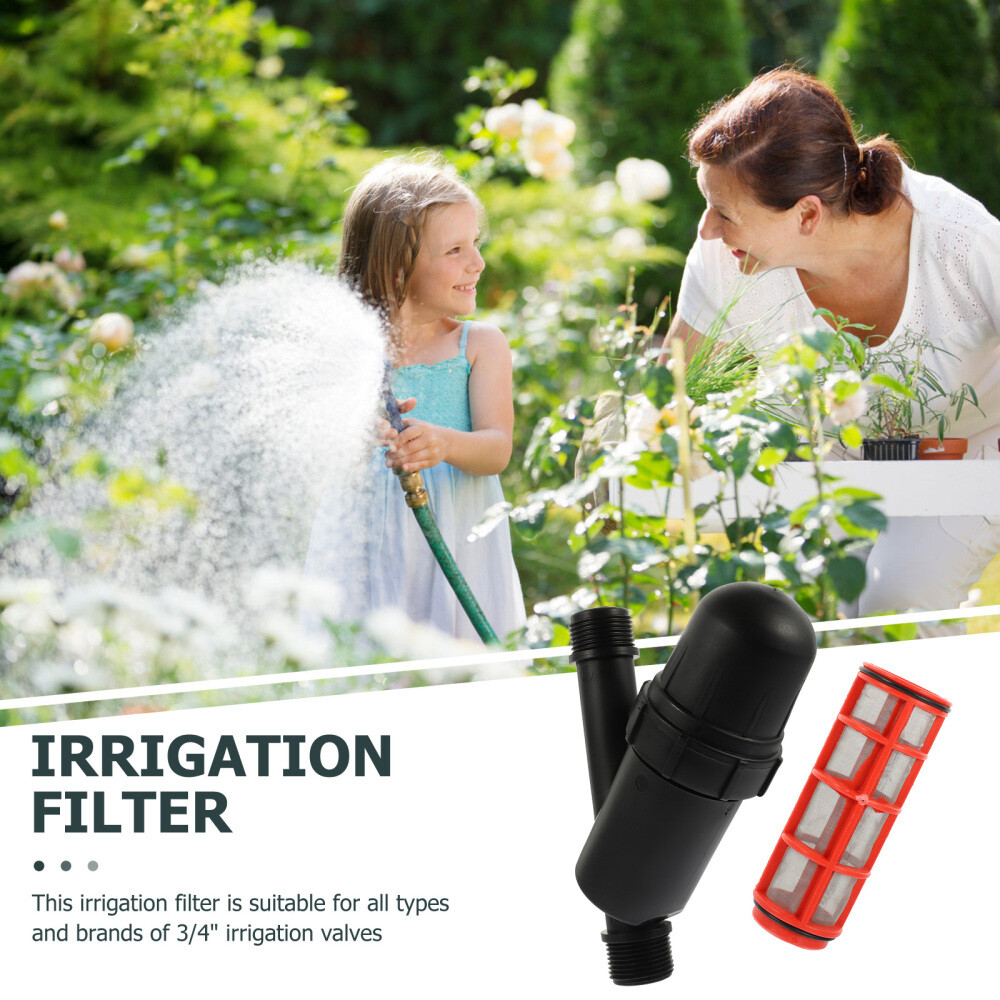 3/4 Drip Irrigation Pressure Regulator Filter Sprayer Mesh Filter Kits New