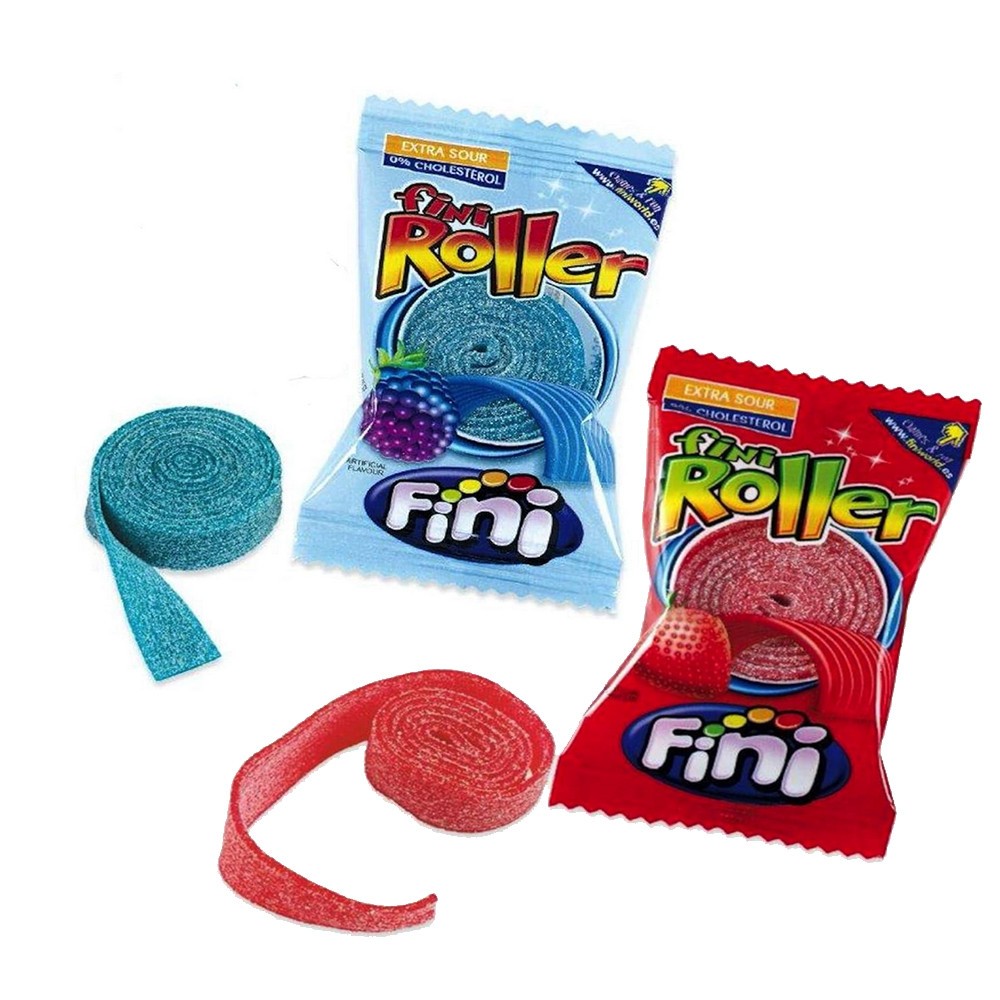 Fini Rollers Extra Sour Candy Rolls Pack of 8