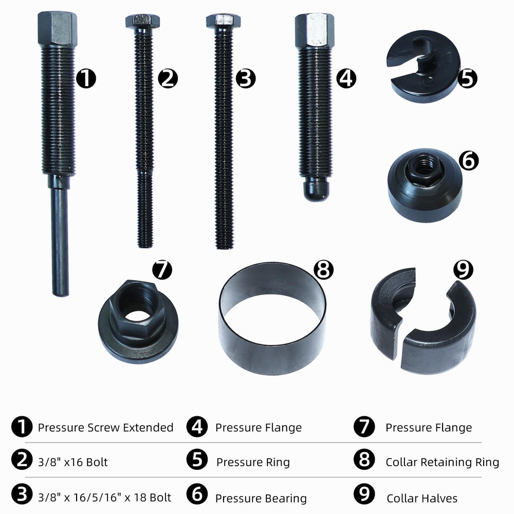 Power Steering Pump Pulley Puller Remove Install Tool Compatible with Ford GM