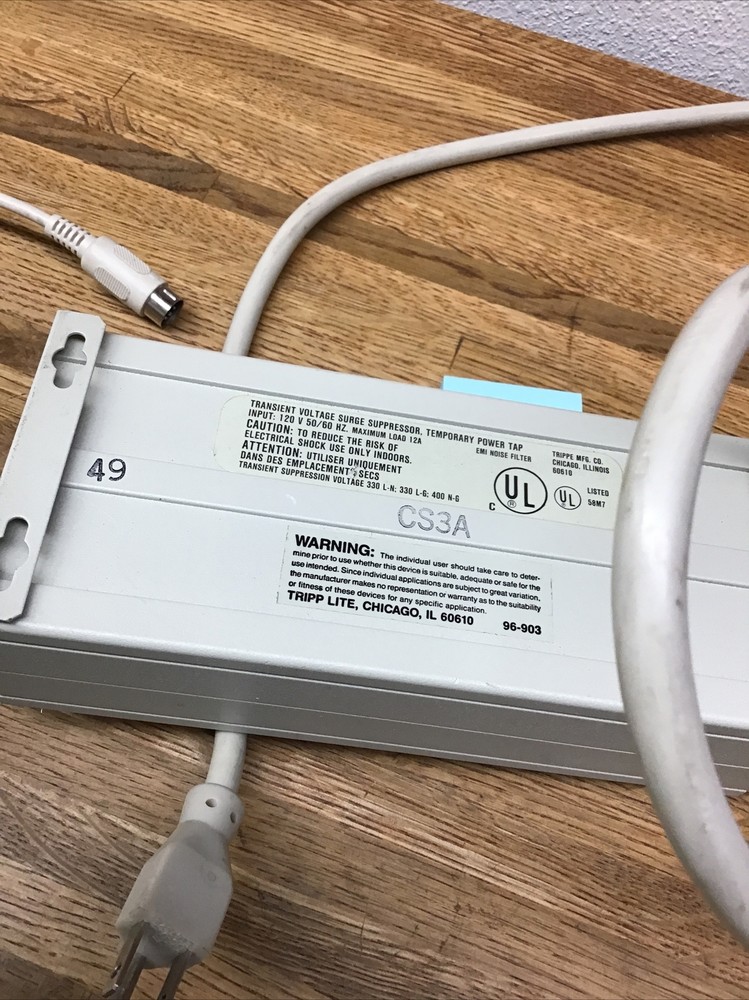 Tripp Lite Isomiser 4 outlet power strip used with timer connect computer