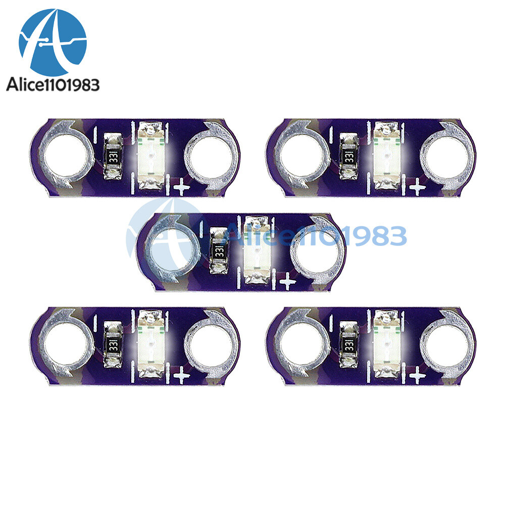 5PCS LilyPad Light White SMD LED KIT 3V-5V Module