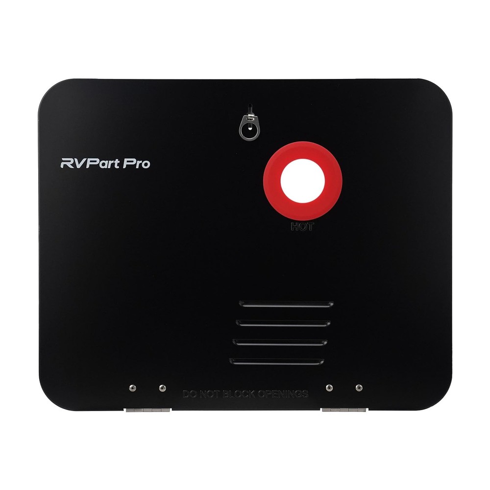 RVPart Pro 15" x 18" RV Water Heater Black Door and Flange Combination